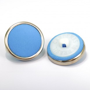 Botão Bombê Plástico branco 20MM - com Anel 